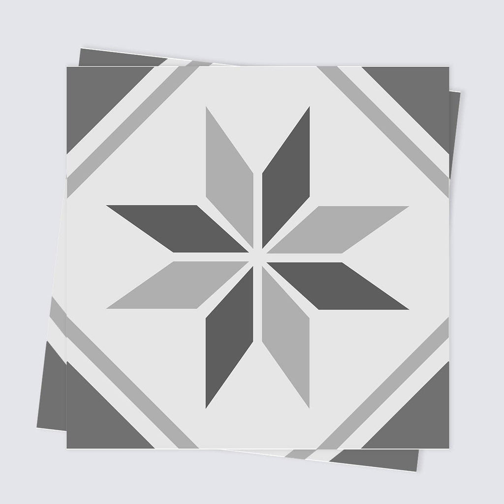 SARAH HOLDEN Tile Stickers Tile Sticker - Grey Star Pattern - TS-005-06