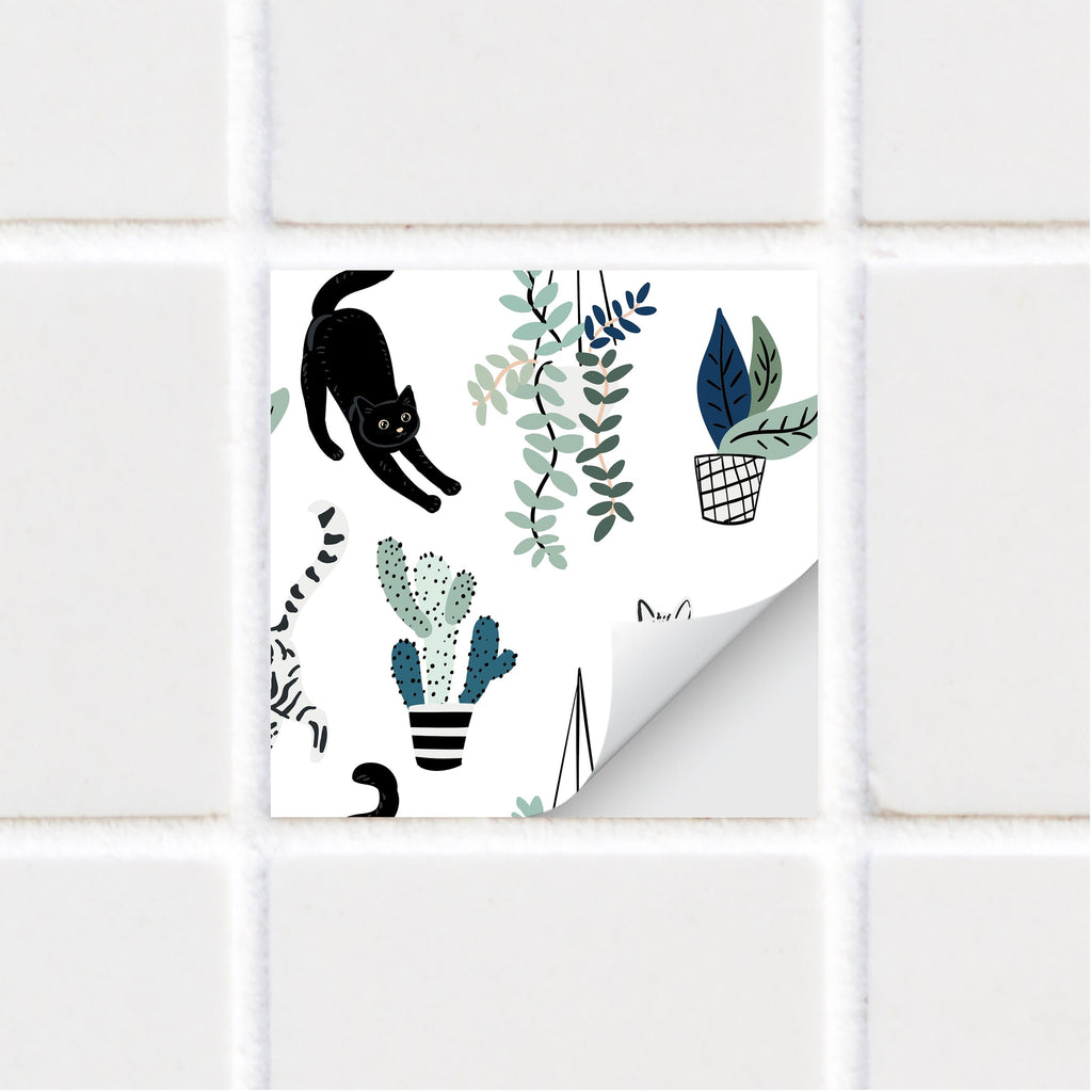SARAH HOLDEN Tile Stickers Tile Stickers - Wild Cat - TS-001-03