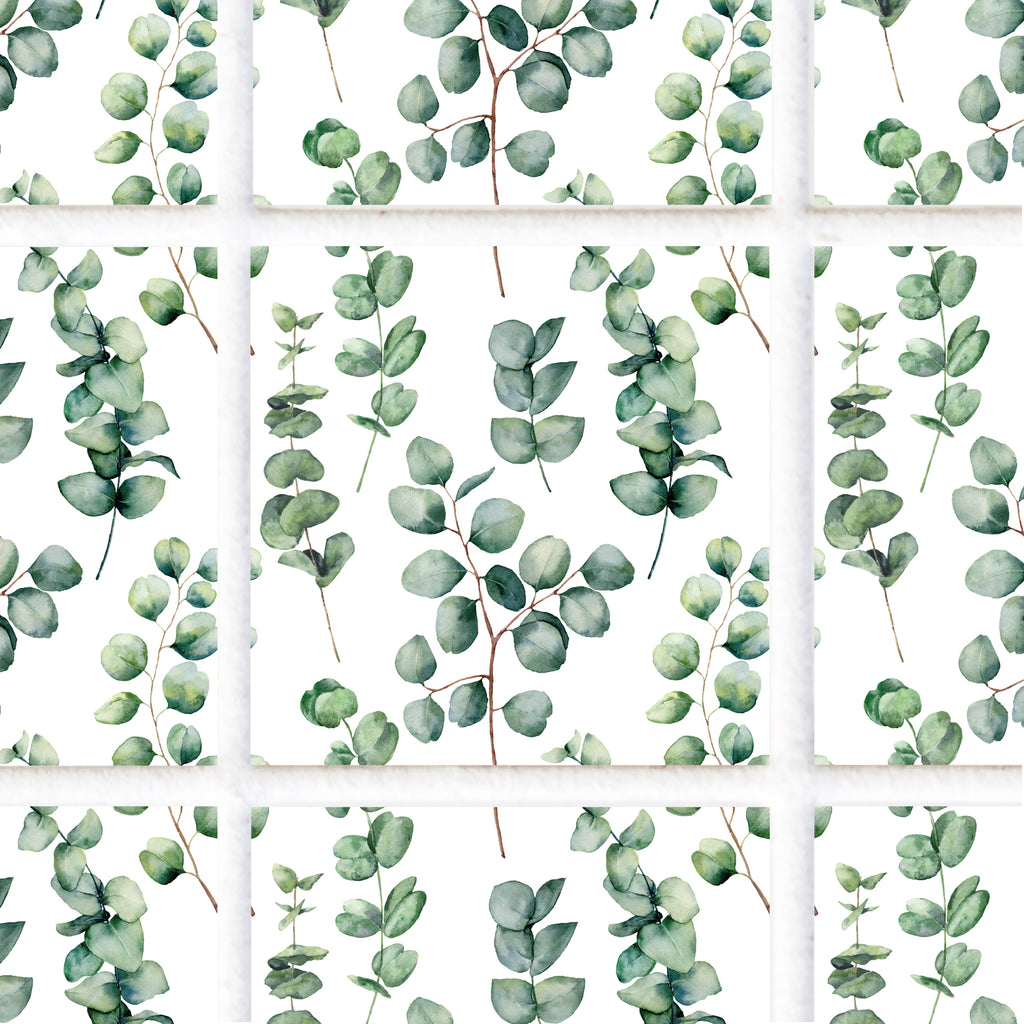 Tile Stickers - Eucalyptus Print - TS-002-05