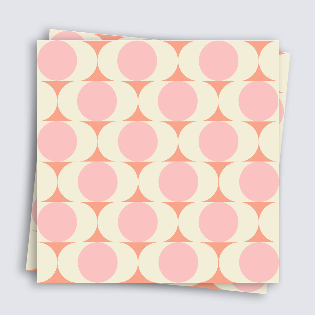 Tile Stickers - Pink & Orange Retro - TS-003-88