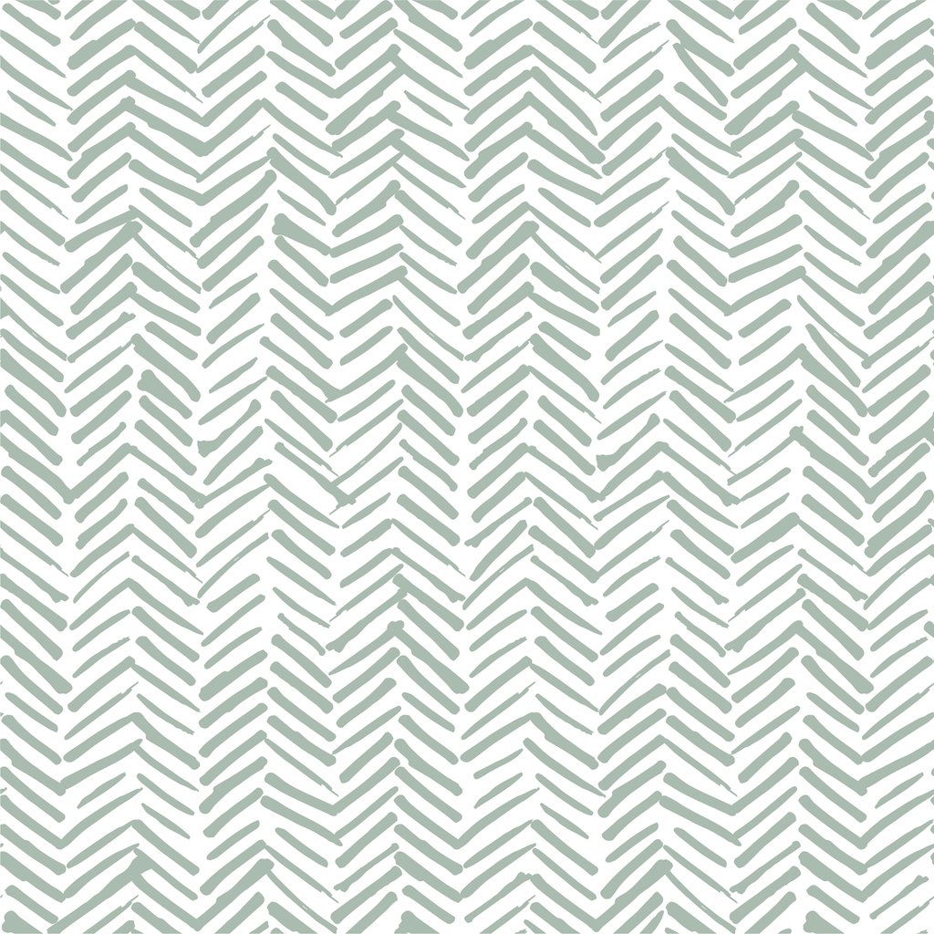 Boho Herringbone Tile Stickers - Green & White - TS-003-47