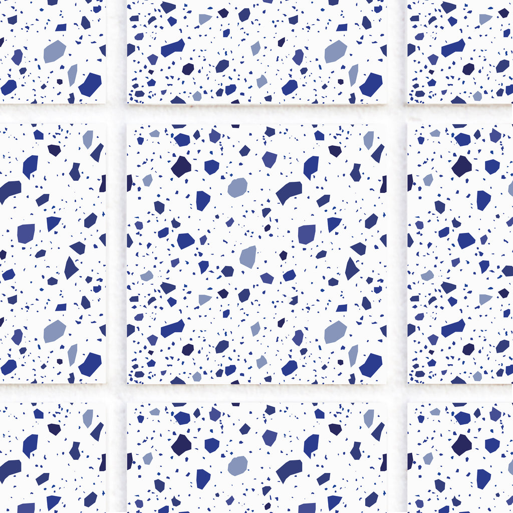 Terrazzo Tile Stickers - Blue - TS-004-07
