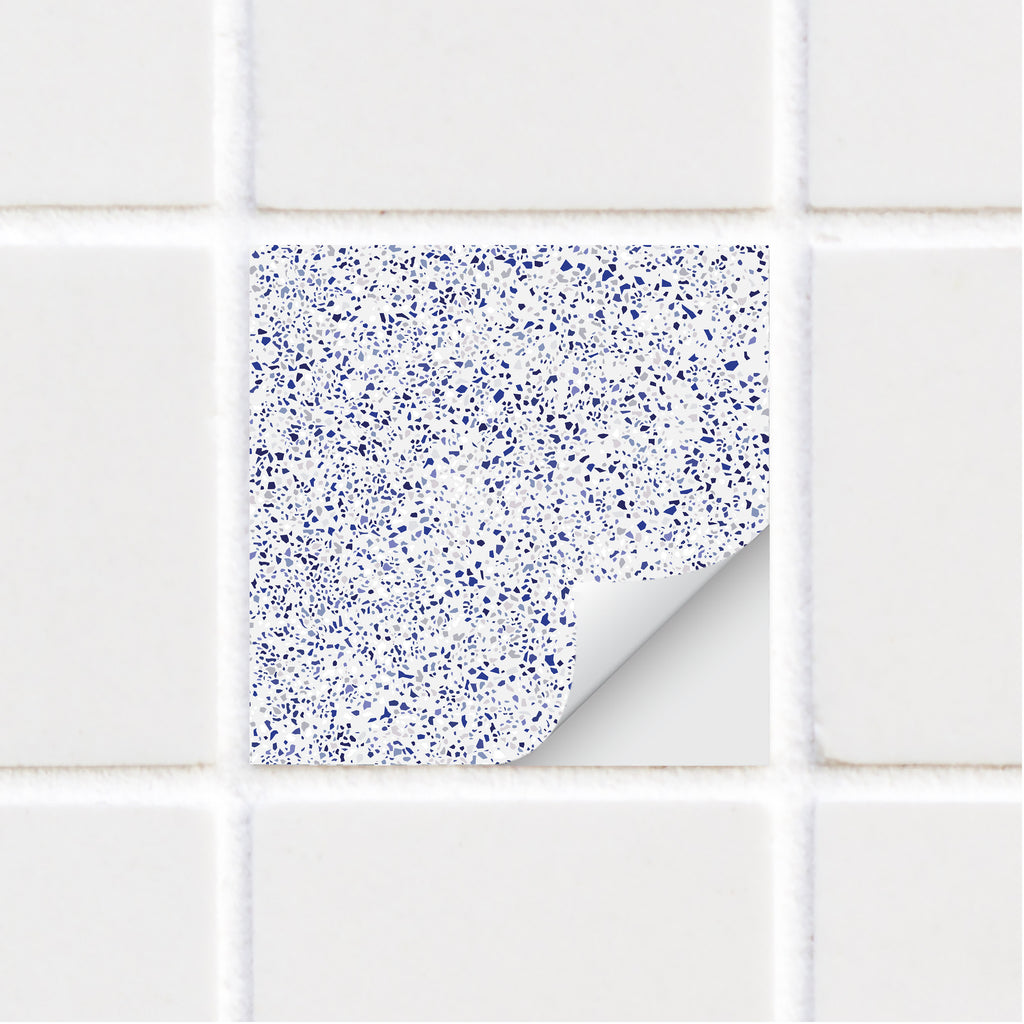 Terrazzo Tile Stickers - Blue - TS-004-06