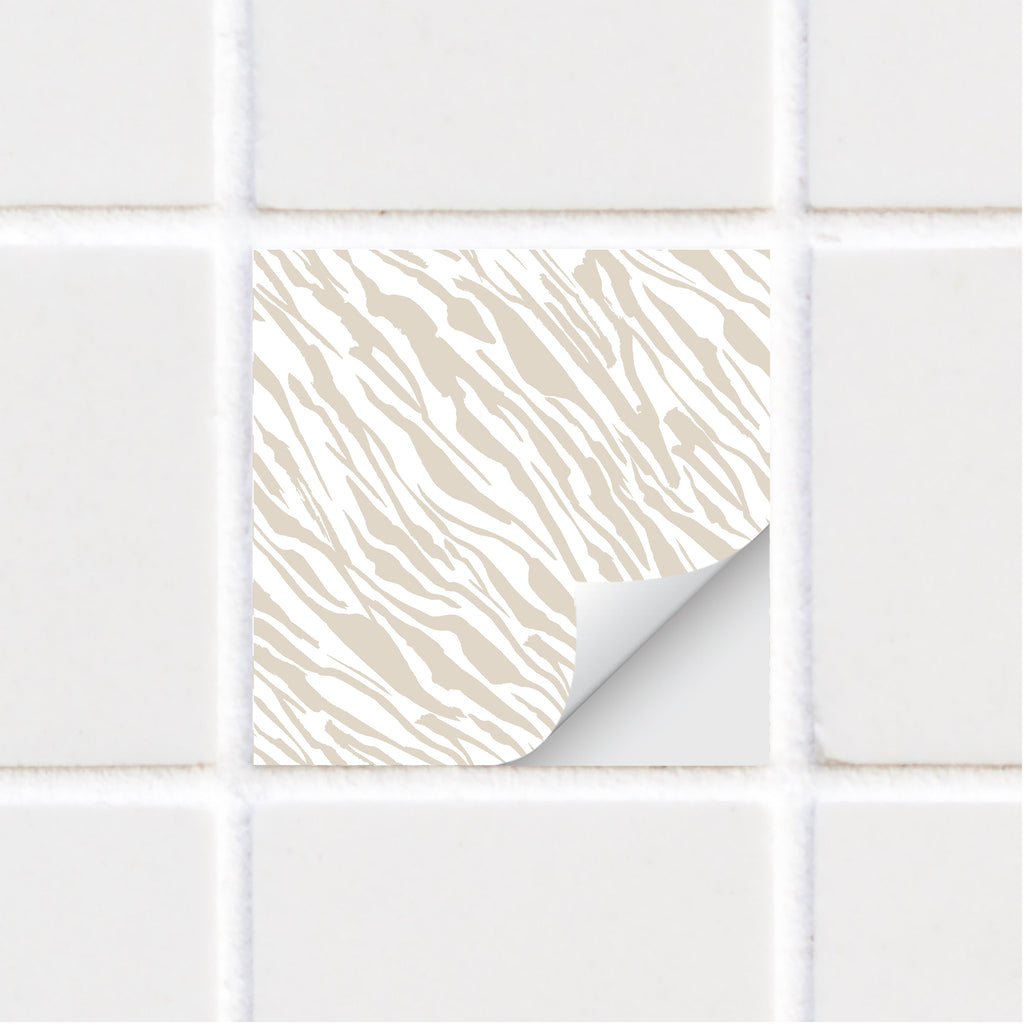 Tile Stickers - Beige Zebra Print - TS-003-54