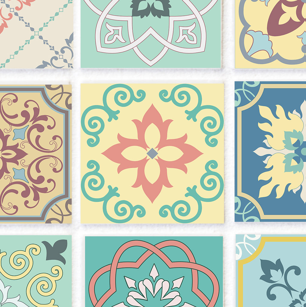 Tile Stickers - Colourful Tile Decals - TS-007-04