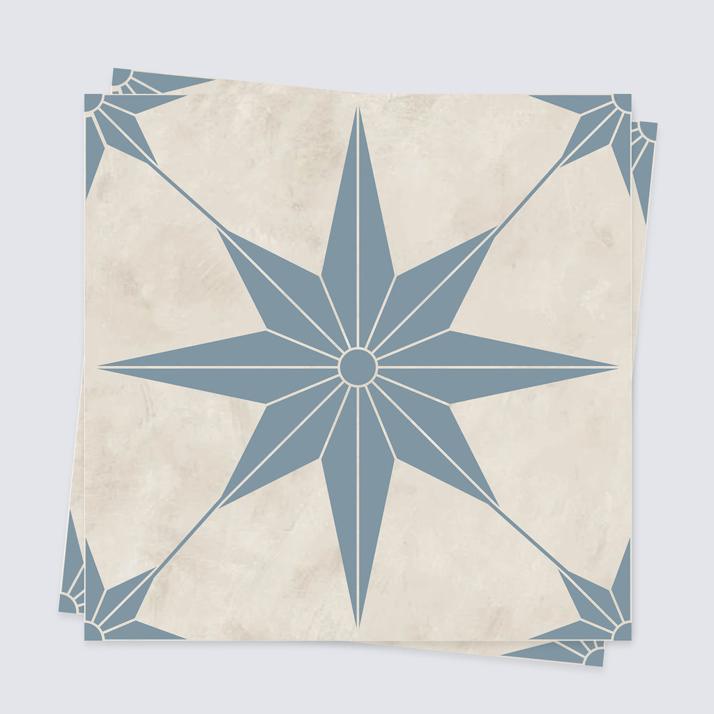Astral Tile Sticker - Blue Star Pattern - TS-005-08