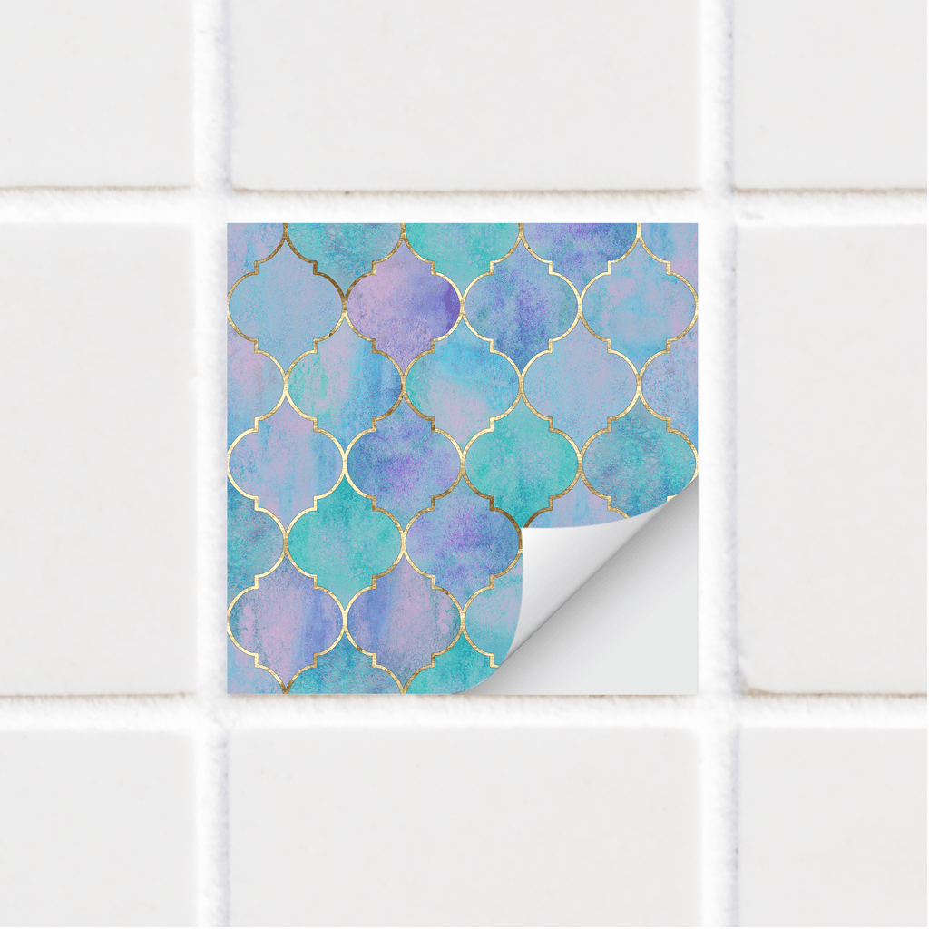 SARAH HOLDEN Tile Stickers Tile Stickers - Geometric - TS-003-35 Luxury Tile Stickers - Geometric Mermaid - Bespoke Designs