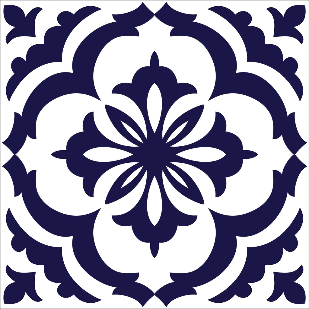 SARAH HOLDEN Tile Stickers Tile Stickers - Navy Blue & White - TS-003-10