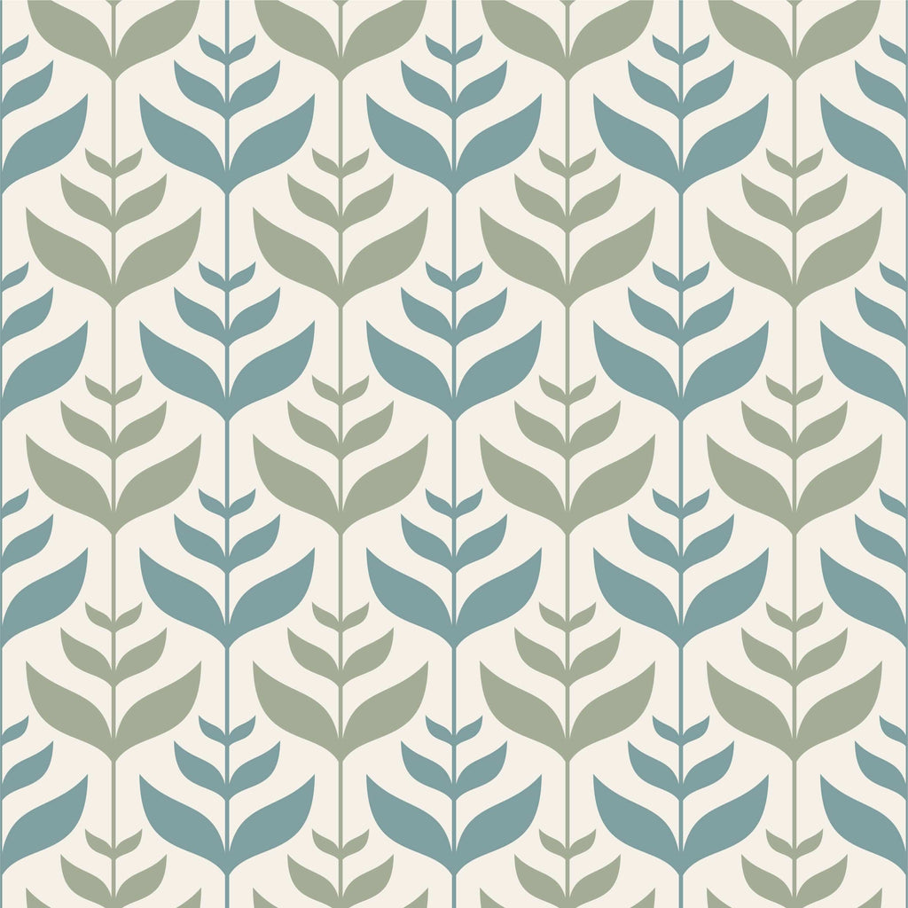 SARAH HOLDEN Tile Stickers Tile Stickers - Retro Leaves - TS-002-10 Luxury Tile Stickers - Leaf Prints - Bespoke Designs