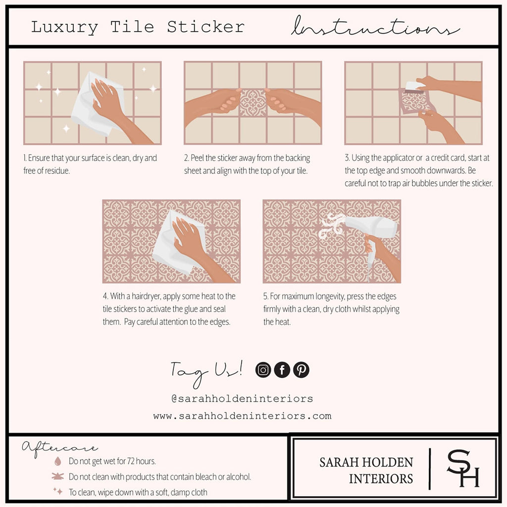 SARAH HOLDEN Tile Stickers Tile Stickers - Retro - TS-003-22