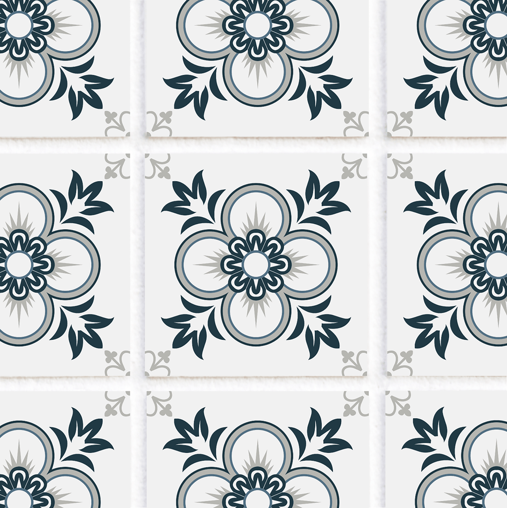 SARAH HOLDEN Tile Stickers Tile Stickers - Vintage Blue - TS-003-32