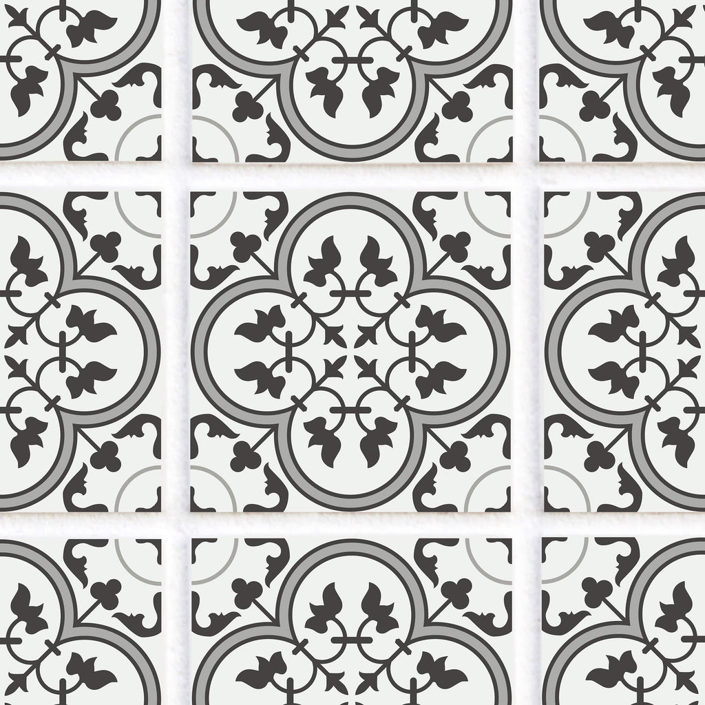 SARAH HOLDEN Tile Stickers Tile Stickers - Vintage Charcoal - TS-003-17