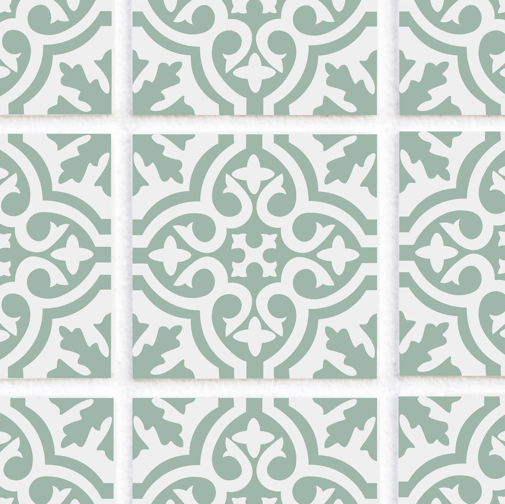 SARAH HOLDEN Tile Stickers Tile Stickers - Vintage Sage Green - TS-003-24